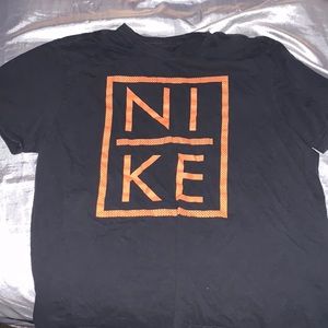 Nike Orange logo lettering Tee XXL